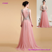 China Factory Direct Graceful Sleeveless Embroidered A Line Evening Dress